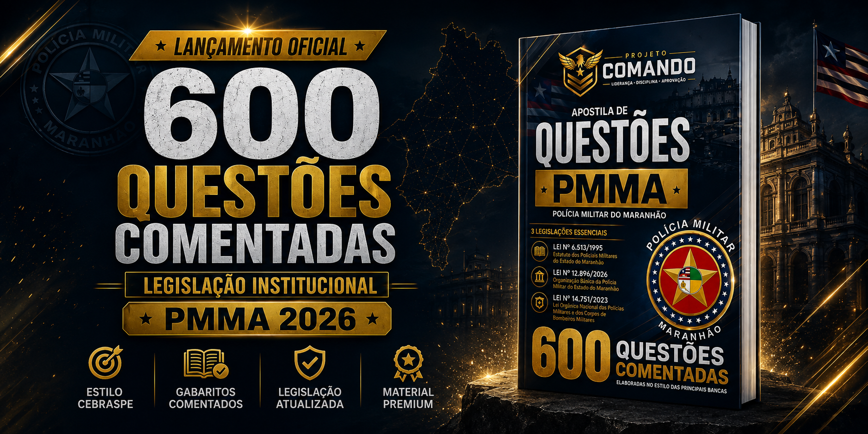 Caderno de Questões Comentadas - Polícia Militar do Maranhão